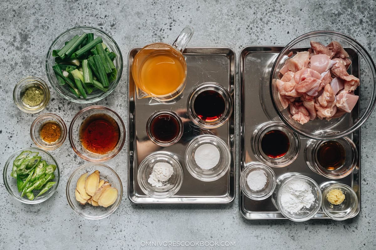 Ingredient for making ginger chicken