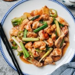 Ginger chicken close up