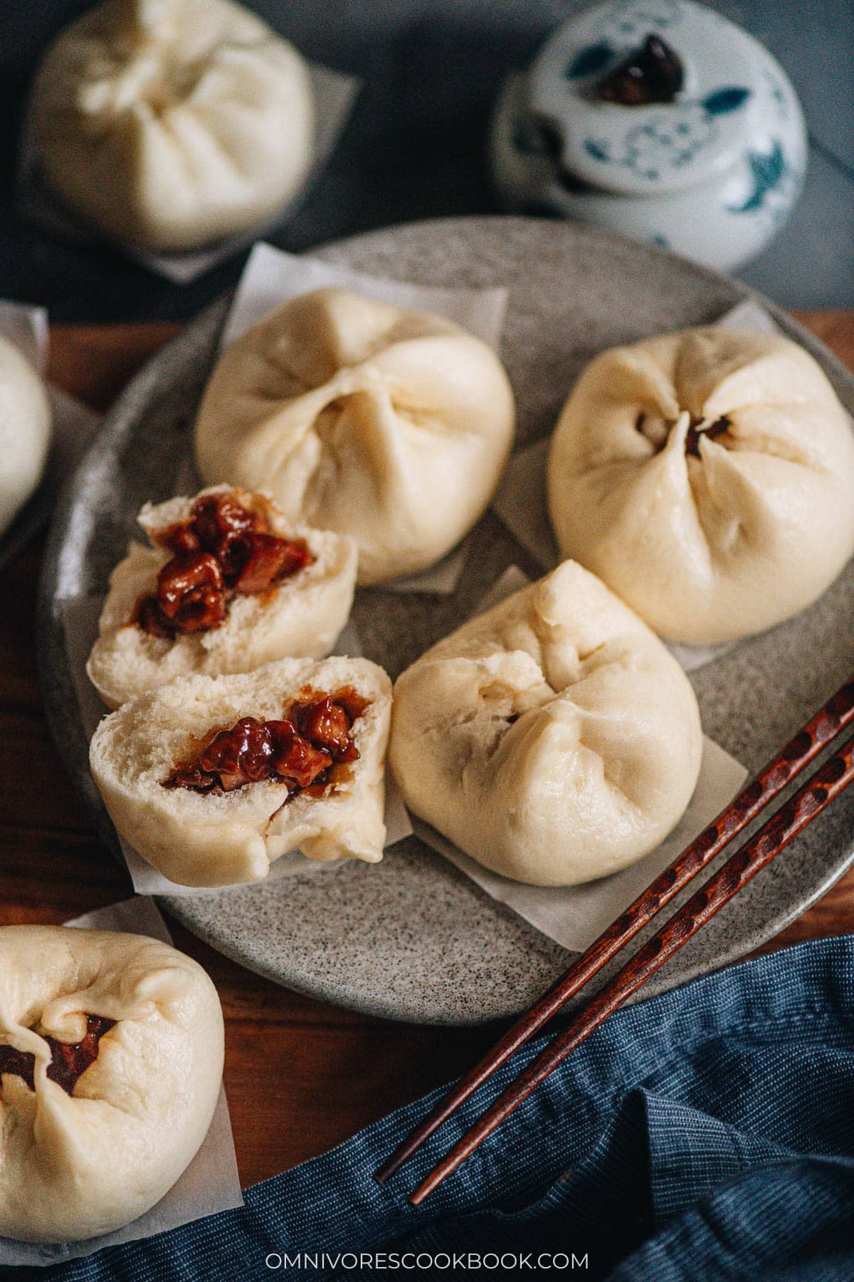 Steamed bbq pork buns