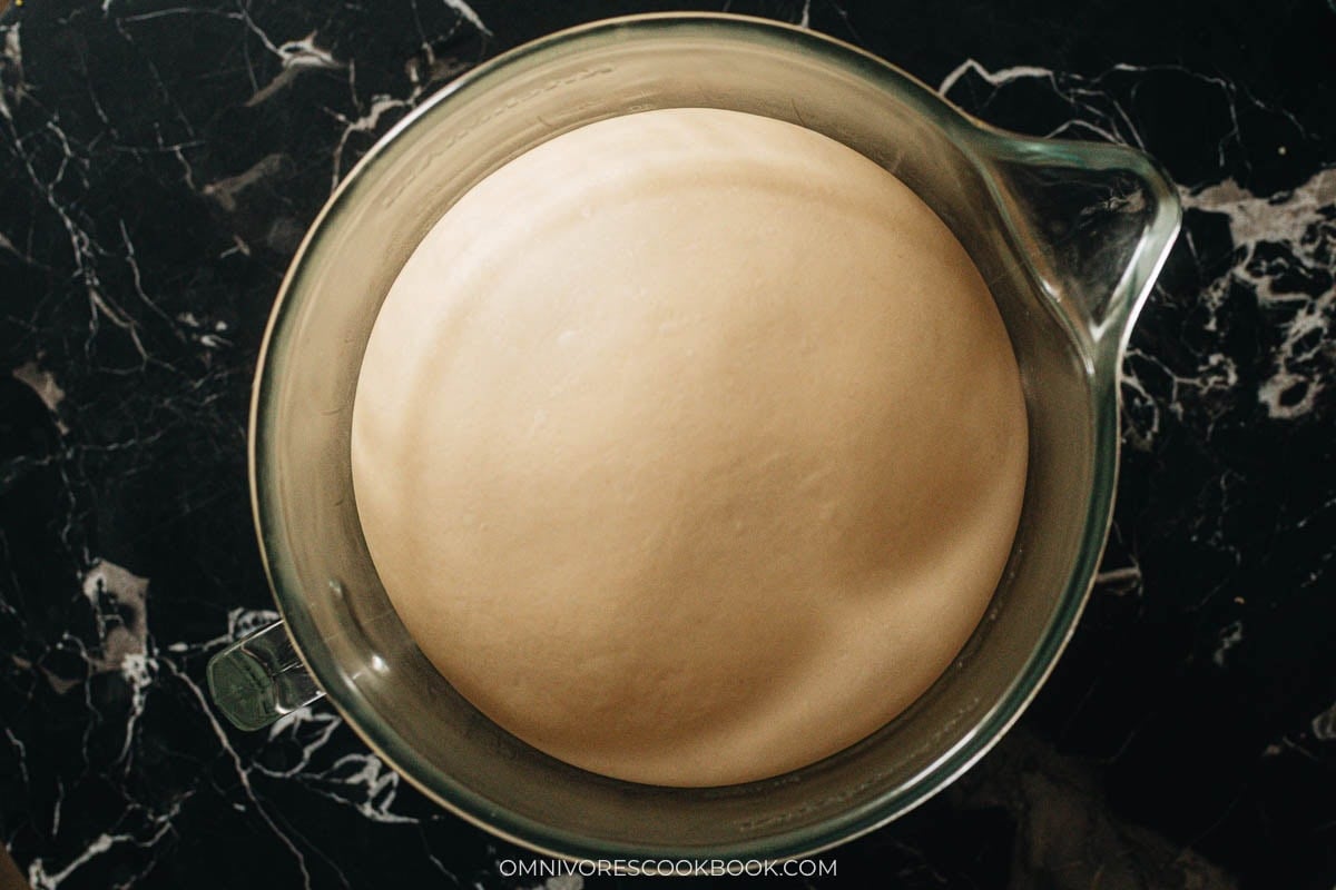 bread dough rise in a bowl