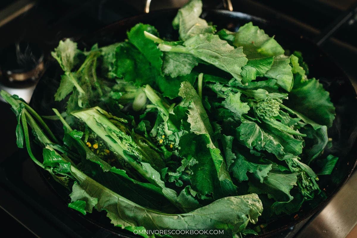 cooking the broccoli