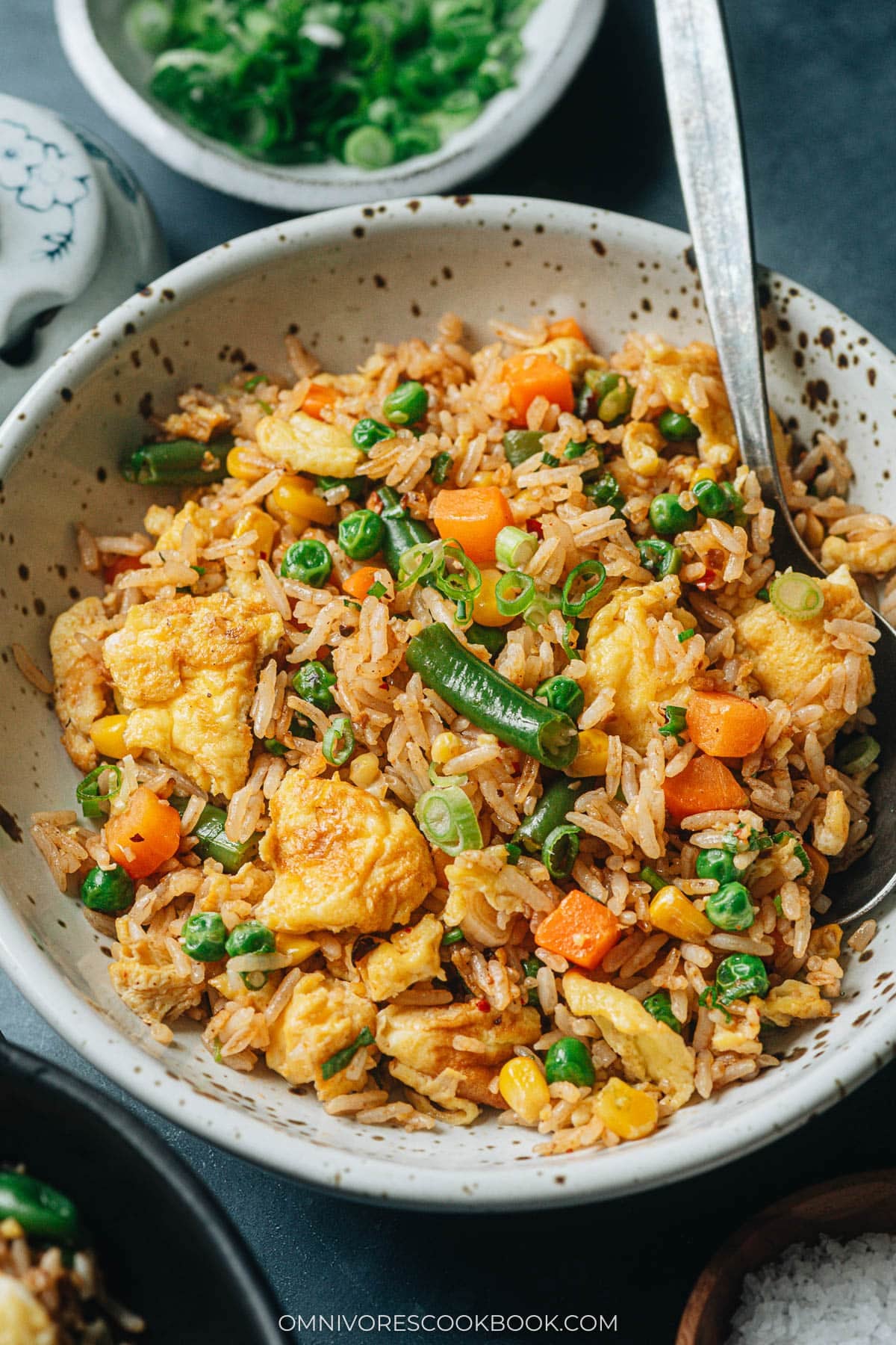 Vegetable Fried Rice served on a plate