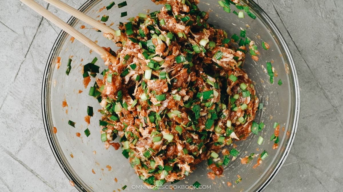 filling base in a bowl