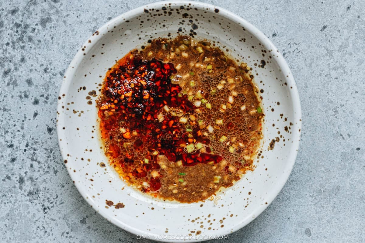 add chili flakes to sauce