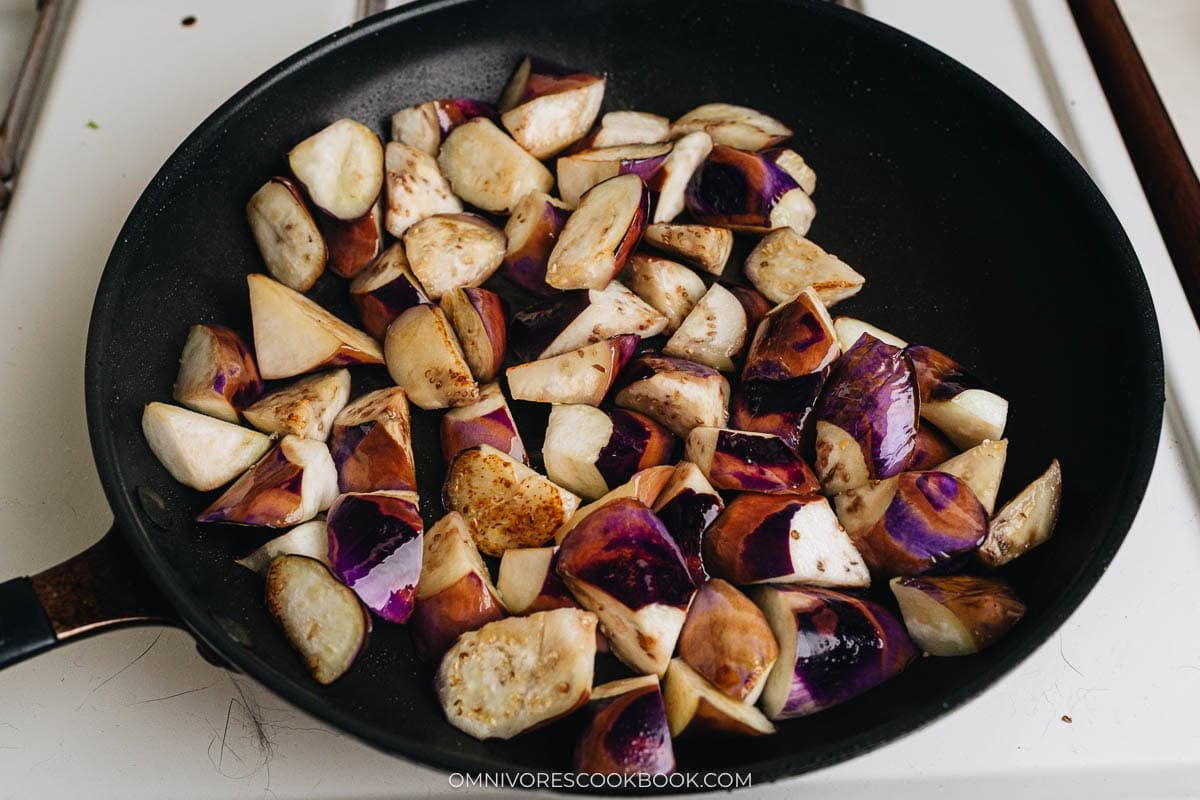 pan fry the eggplant