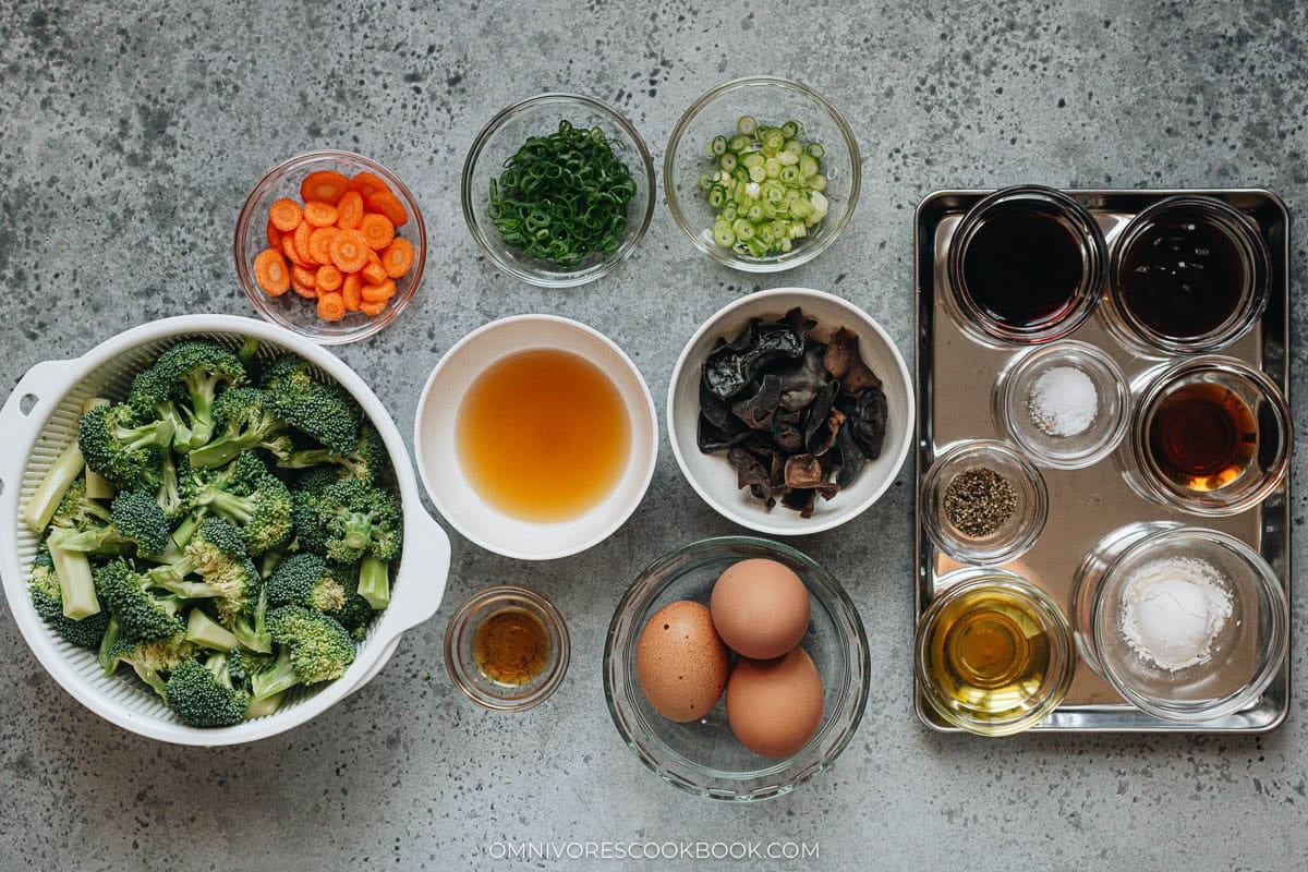 Broccoli stir fry ingredients ingredient spread broccoli