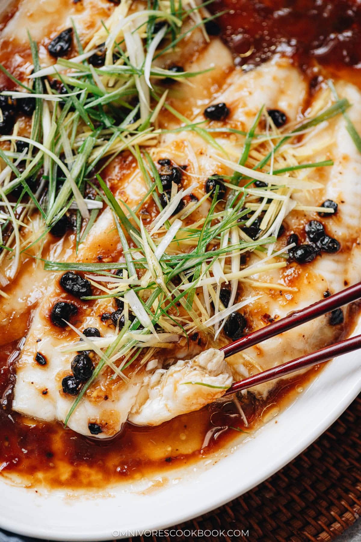 Steamed Fish with Black Bean Sauce
