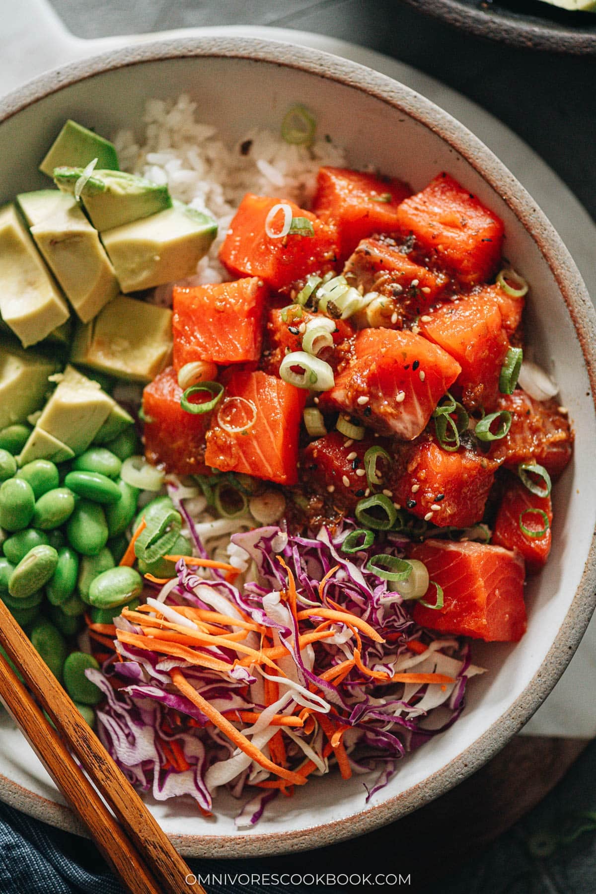 Salmon poke bowl