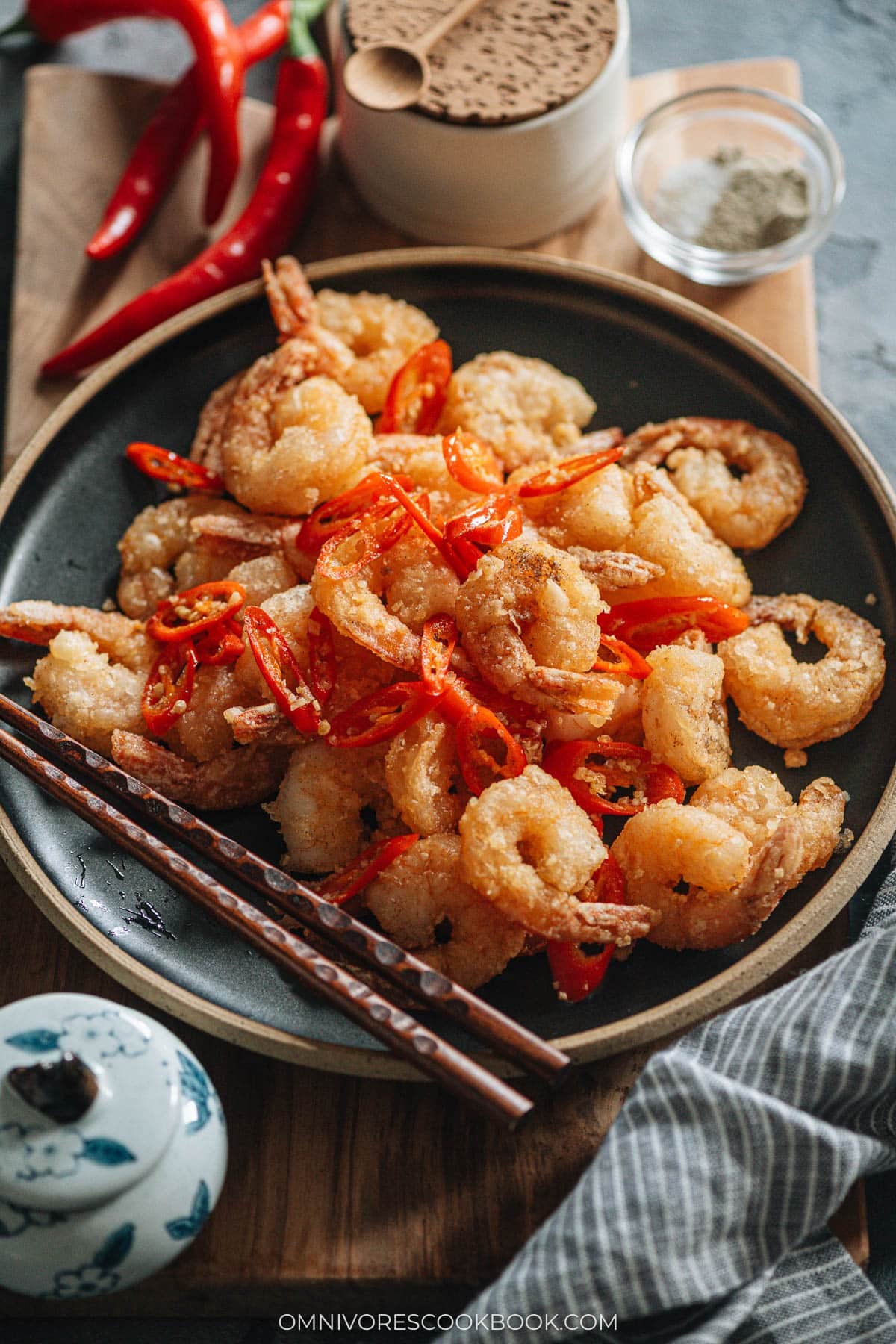 Homemade salt and pepper shrimp