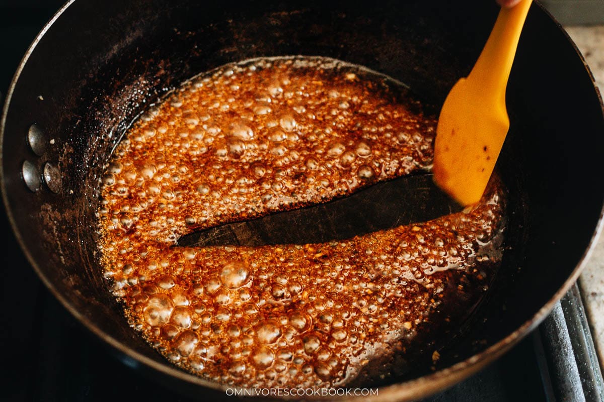 cooking the sauce