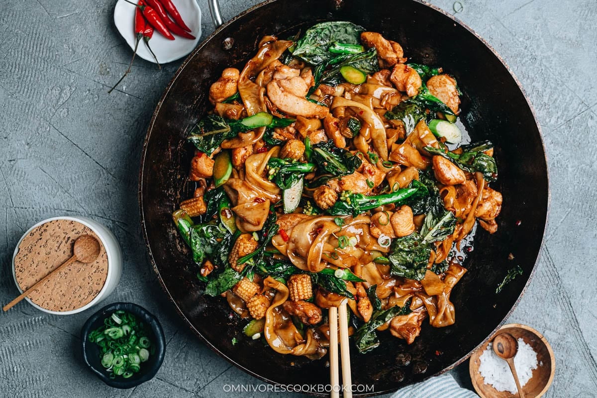 Pad Kee Mao with chicken