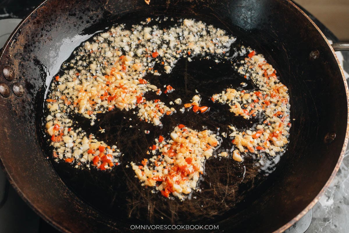 Cooking the aromatics