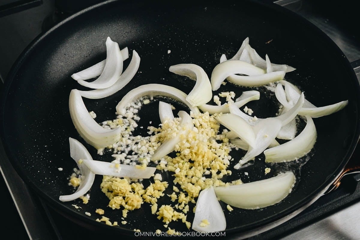 Cooking the aromatics