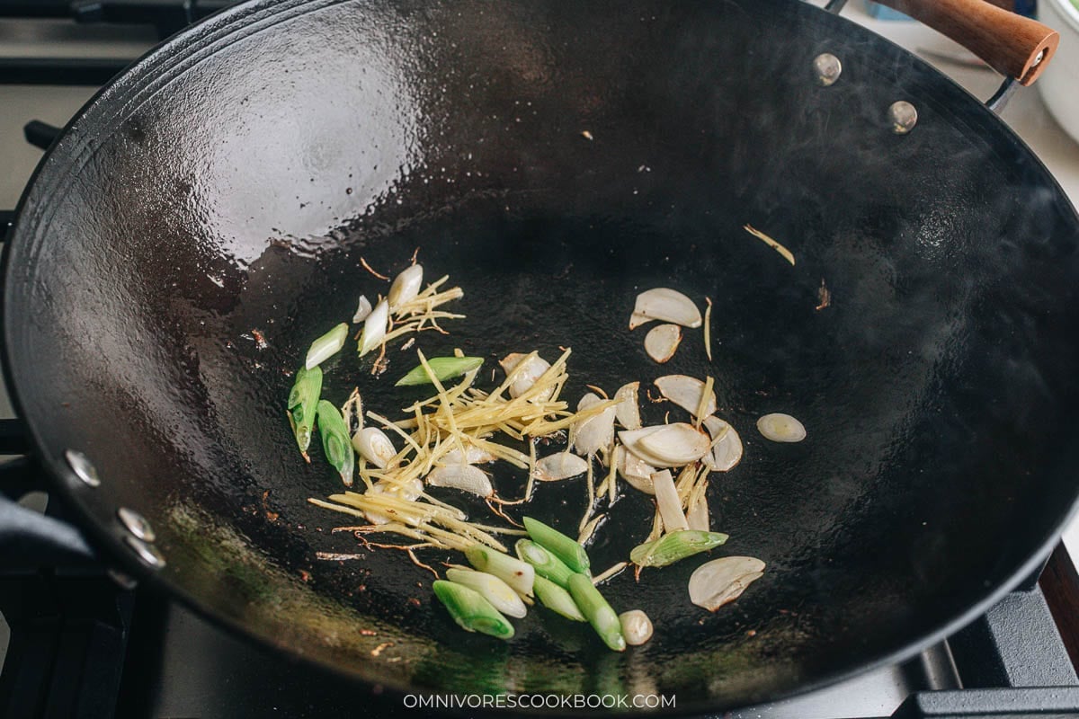 cooking the aromatics