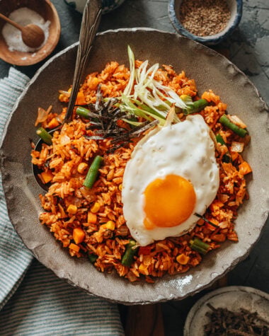 Kimchi fried rice with sunny side egg