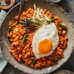 Kimchi fried rice with sunny side egg