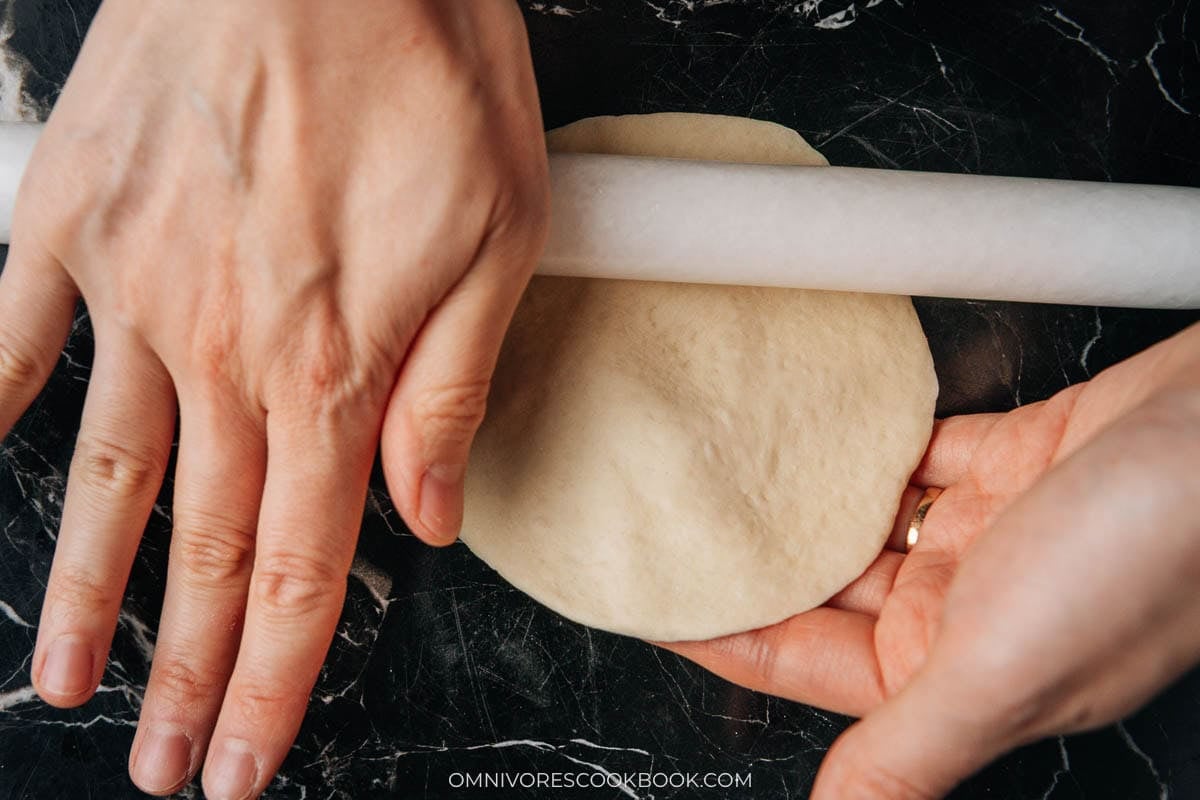 rolling the dough
