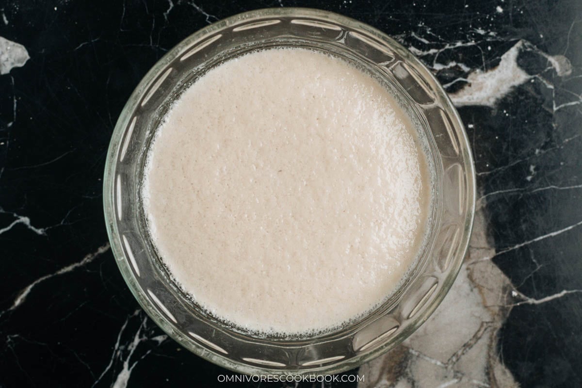 activating the yeast in a bowl