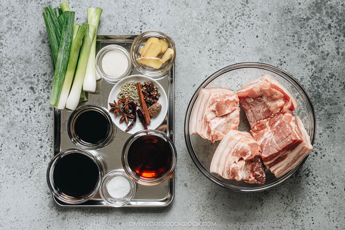 Chinese Pork Belly Bun ingredients