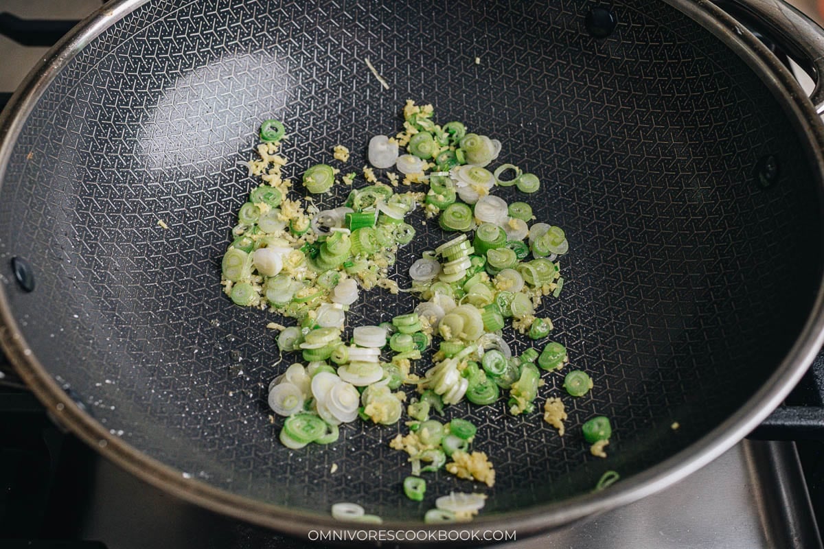 Cooking the aromatics