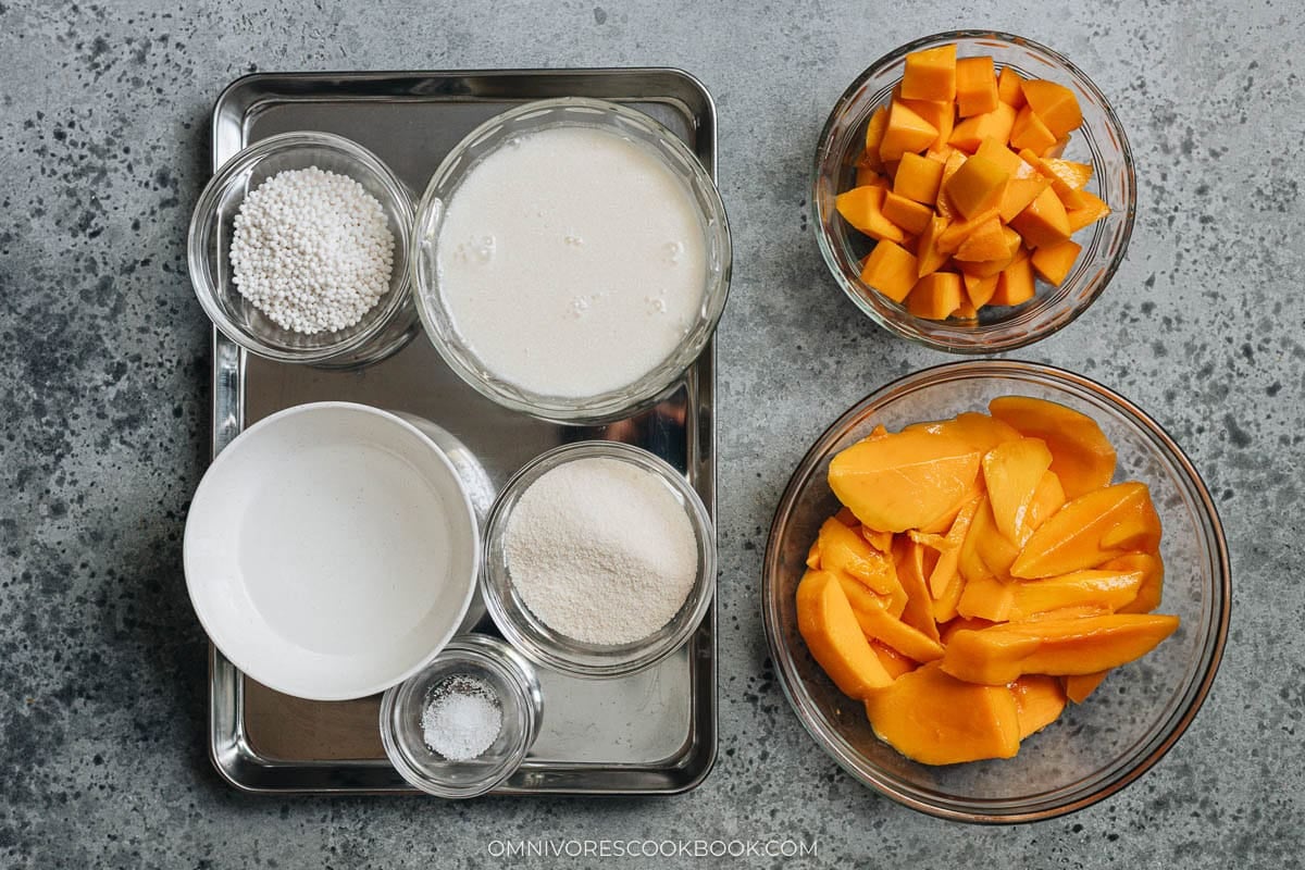 mango sago ingredients