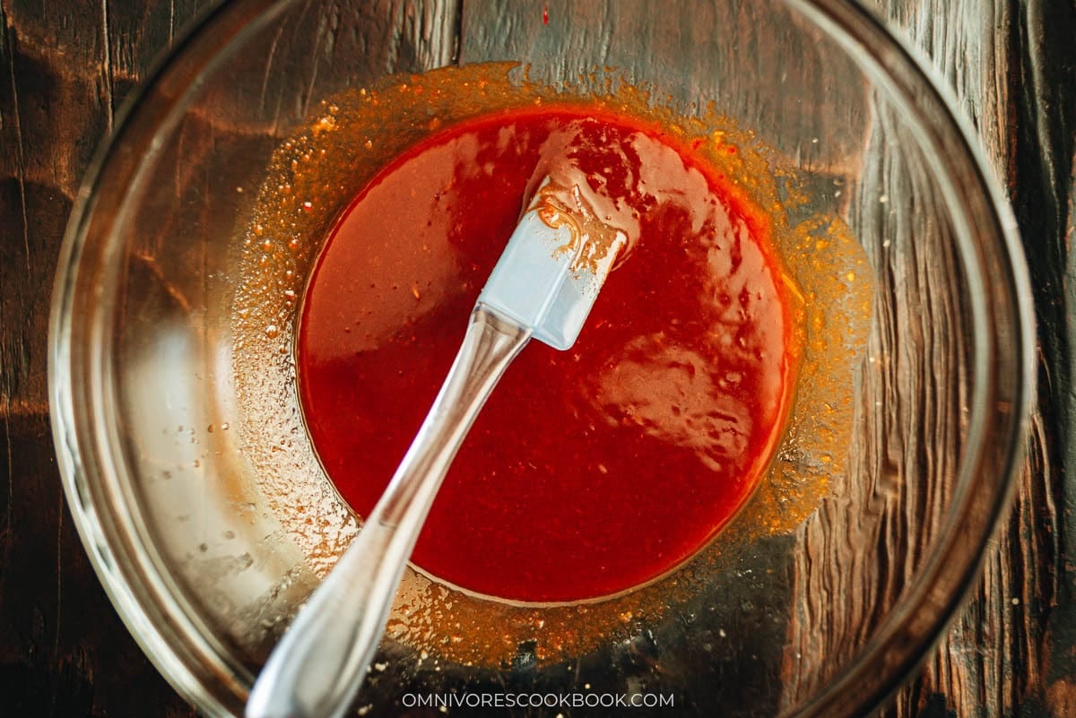sauce mixture in a bowl