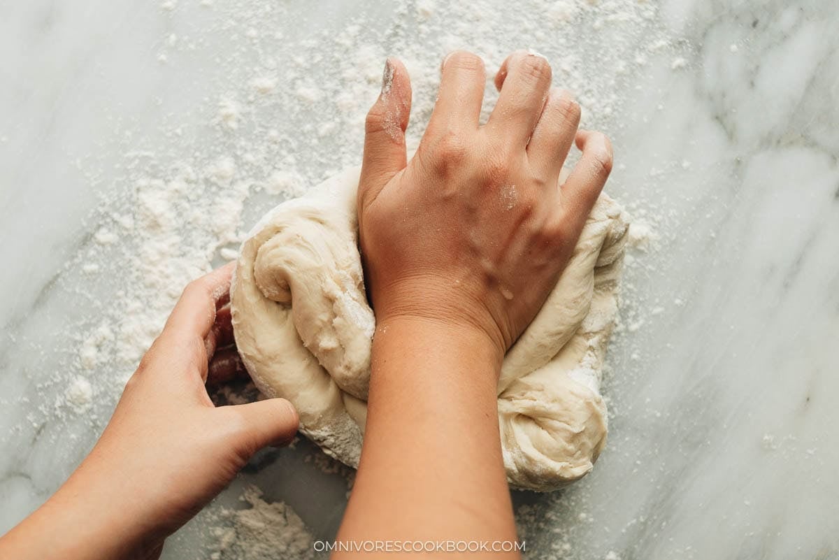 kneading the dough