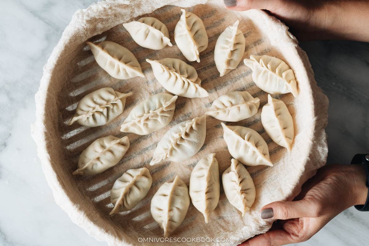 nepalese dumplings in a basket
