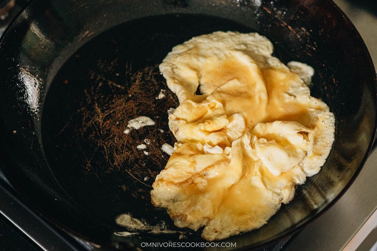 Scramble the eggs
