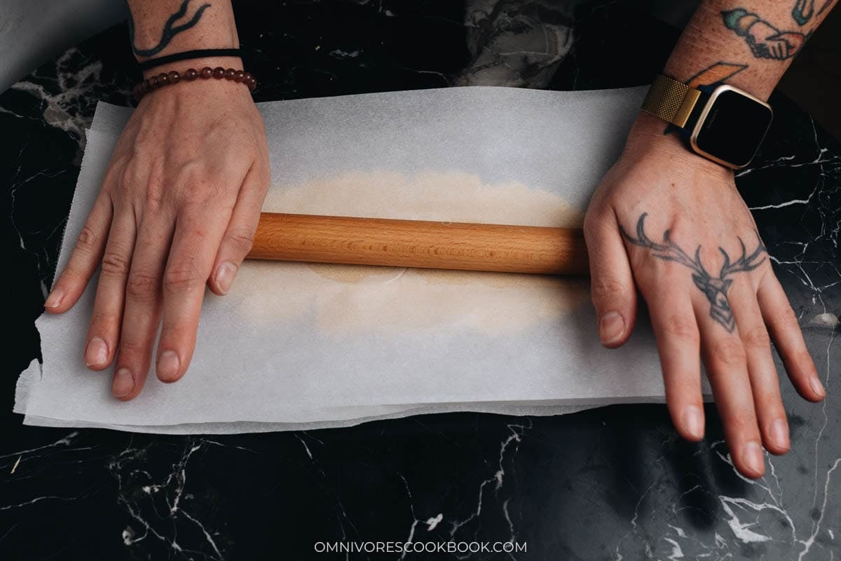 Roll the out each dough piece