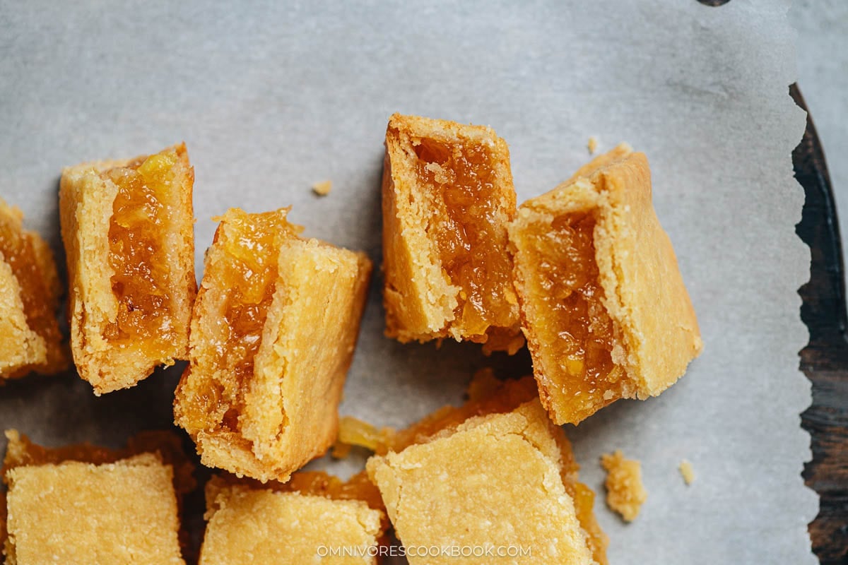 Taiwanese Pineapple Cake portions