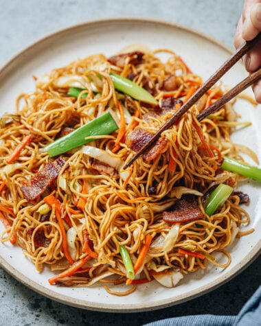Bacon Pan Fried Noodles