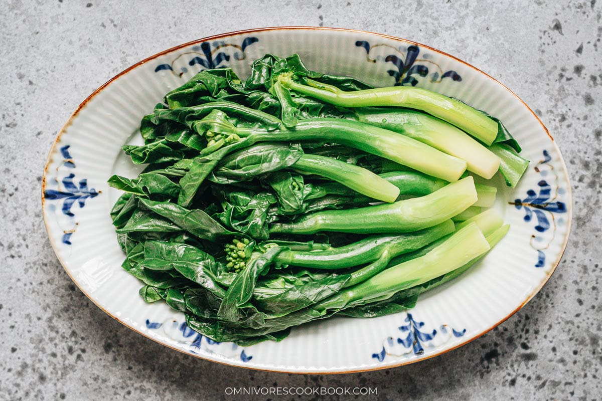 blanched chinese broccoli
