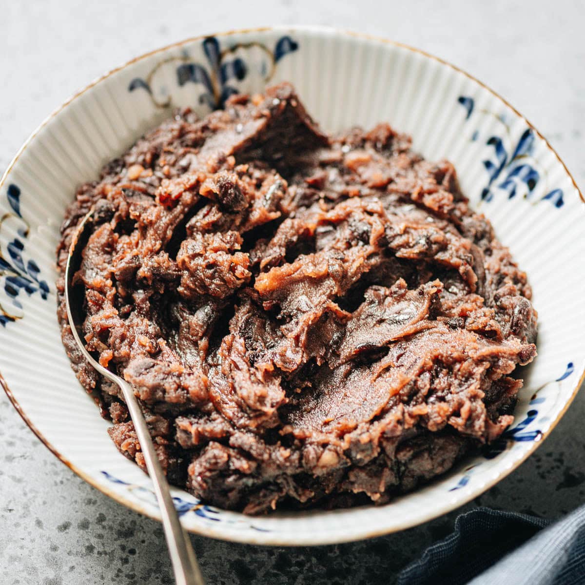 Reçu de la pâte de haricots rouges