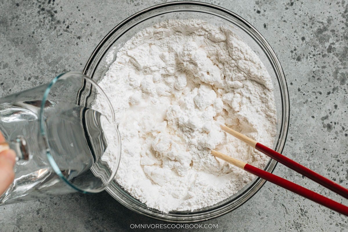 Mix the dough ingredients