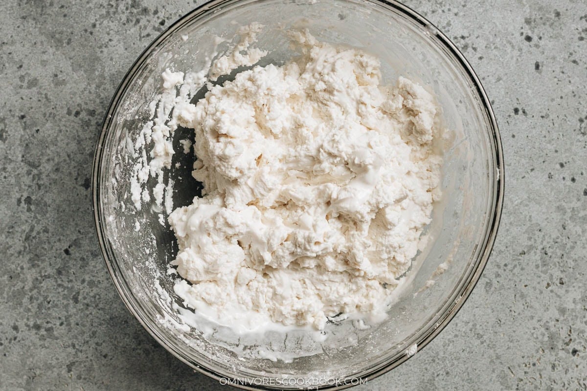 dough mix in a bowl