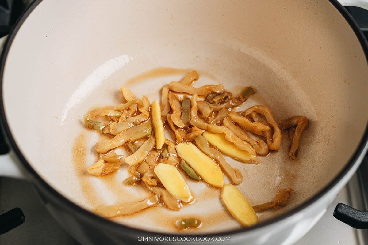cooking the aromatics