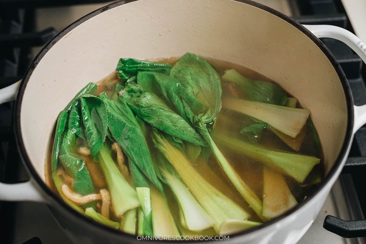 Cook the bok choy