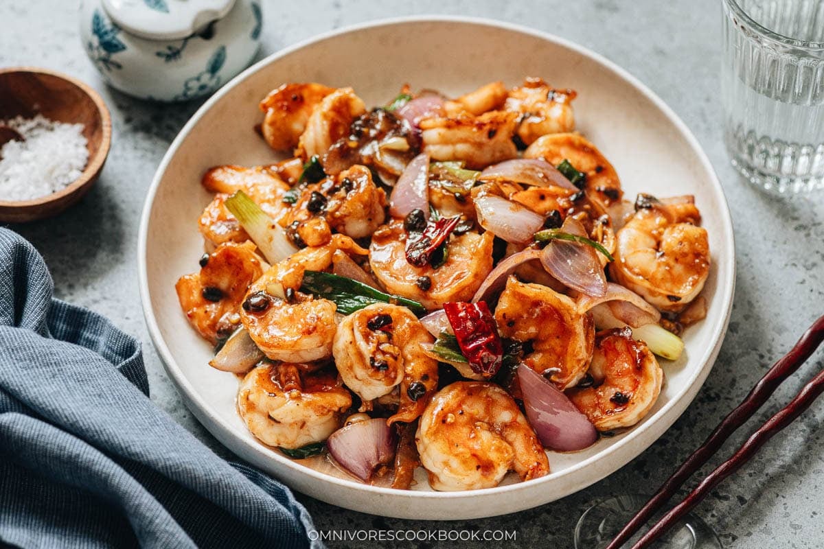 Cantonese Shrimp with Black Bean Sauce