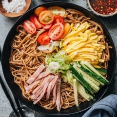 Chinese Buckwheat Noodle Salad (凉拌荞麦面, Cold Soba)