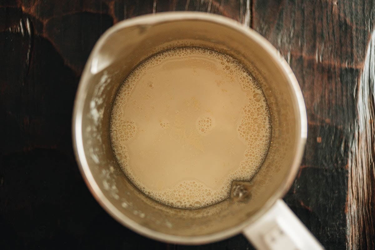 making soy milk in the soy milk maker machine