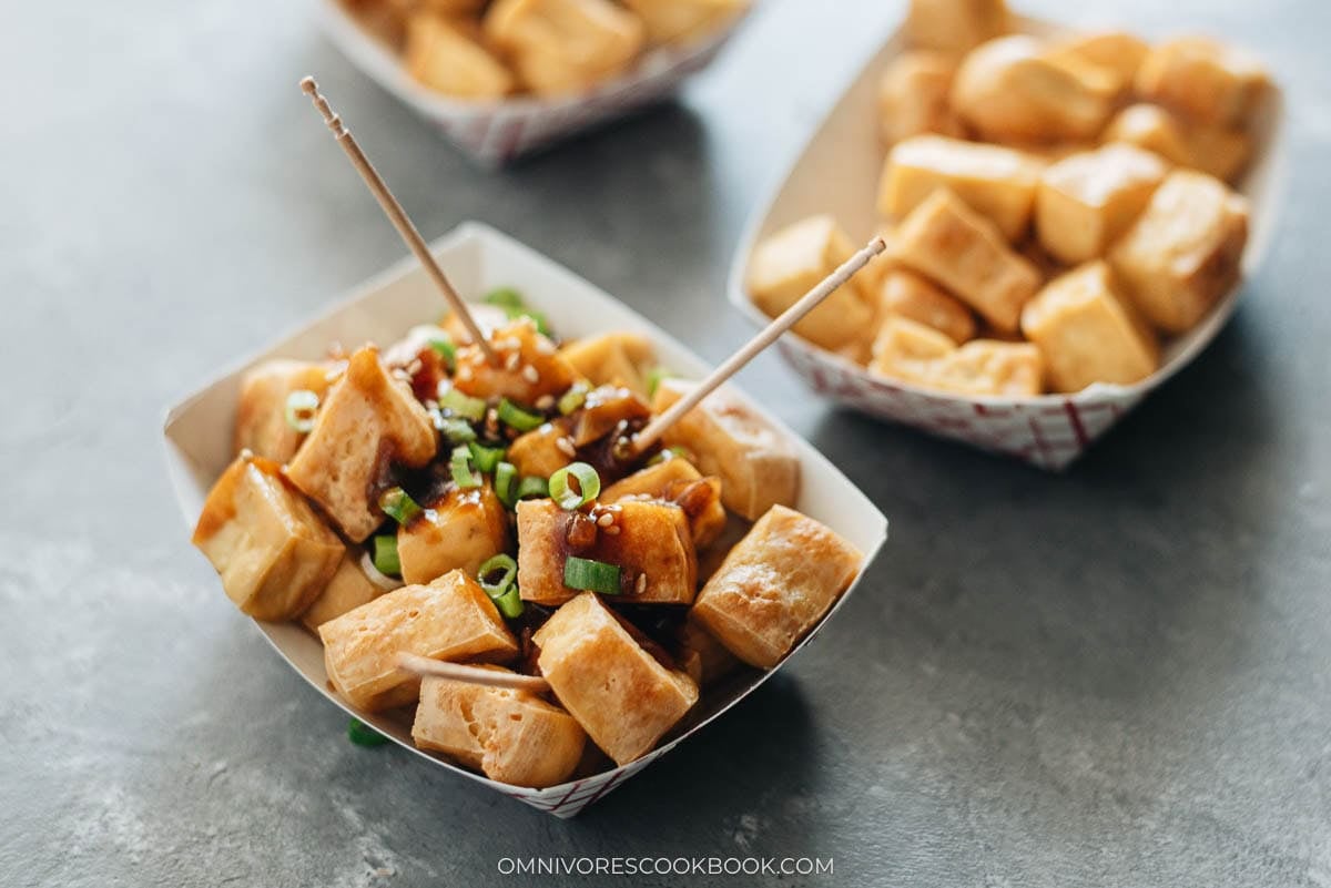 Crispy Tofu with Garlic Sauce