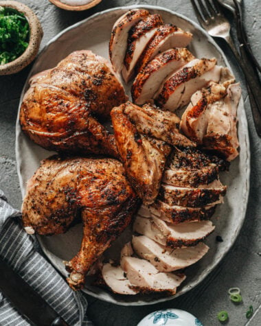 Sichuan roasted whole chicken with crispy skin