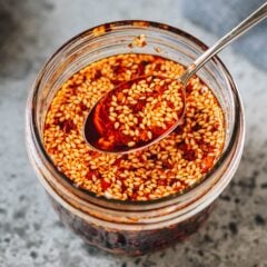 spoonful of chili oil